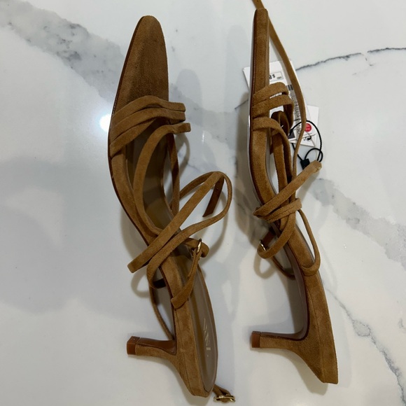 Zara gladiator strappy kitten heel sandal - size 39 - Picture 2 of 4
